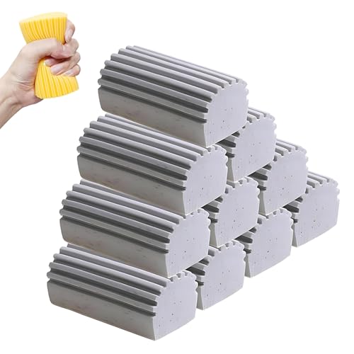 Damp Duster 10 Piezas,Esponja Atrapapolvo Esponja Magica Limpieza Reutilizable,Atrapapolvo Esponja Polvo Plumero Humedo Esponja para Ventanas Persianas Barandillas Sofás Portales