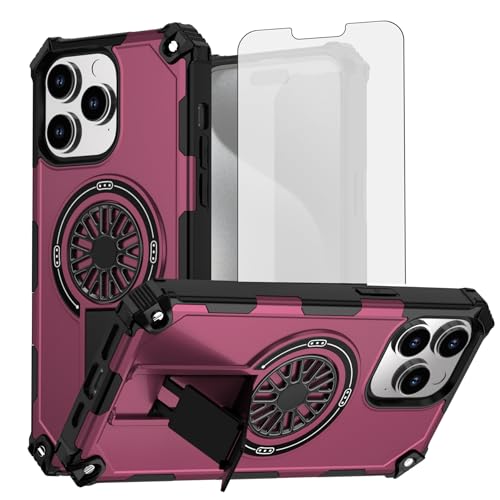Coque iPhone 14 Pro Max antichoc avec béquille magnétique et protection écran