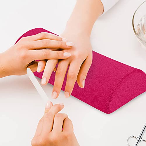 Nail Arm Rest Cushion for Acrylic Nails, Nail Art Soft Sponge Pillow - Nail Rest Cushion, Detachable Washable Arm Rest Holder, Manicure Arm Rest for Nails (Rose)
