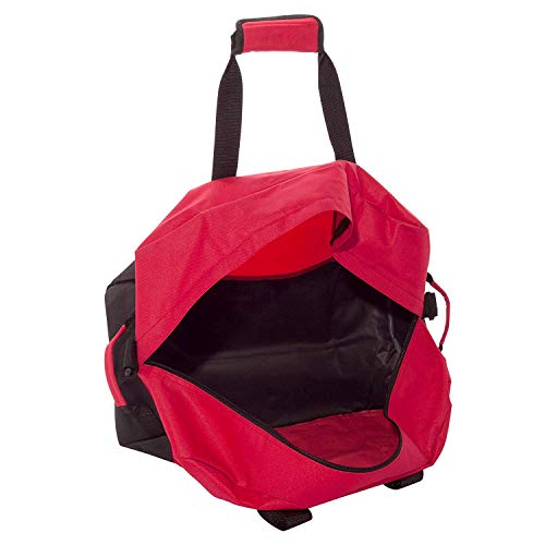 iEquip Duffle Bag, Gym bag, Heavy Duty Travel Bag Two Tone (Red - Large (21