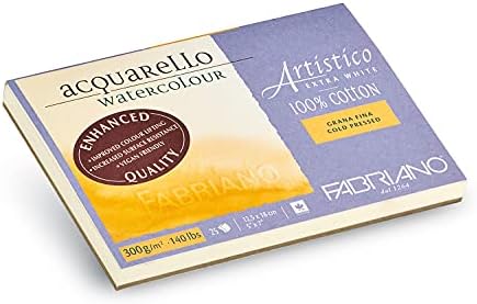 Fabriano Artistico Watercolor Block, 5 x 7, Extra White