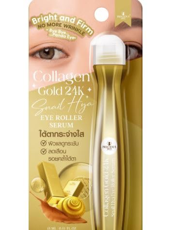 Precious Skin Thailand Collagen Gold 24K+ Eye Roller Serum, Anti-Wrinkle Treatment, For All Skin Types, 10ml/Reduces wrinkles, lifts and tightens the face/Helps retain moisture to the skin.-picture-59