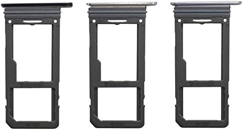 Lysee Mobile Phone Flex Cables - 100PCS/lot OEM Micro SD Slot Single Sim Card Tray Holder Frame For Samsung Galazy S8 G950 S8+ Plus G955 Replacement Parts - (Color: BLACK)