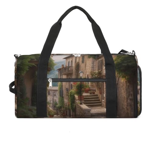 Sac de gym à fermeture éclair et compartiments style Italie Toscane