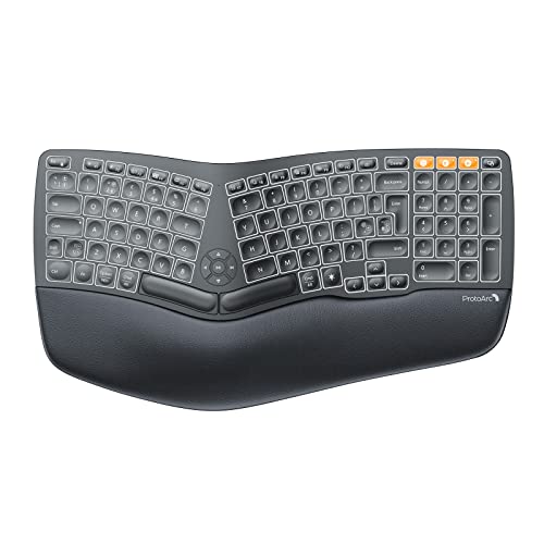 ProtoArc Backlit Ergonomic Wireless Keyboard, EK01...
