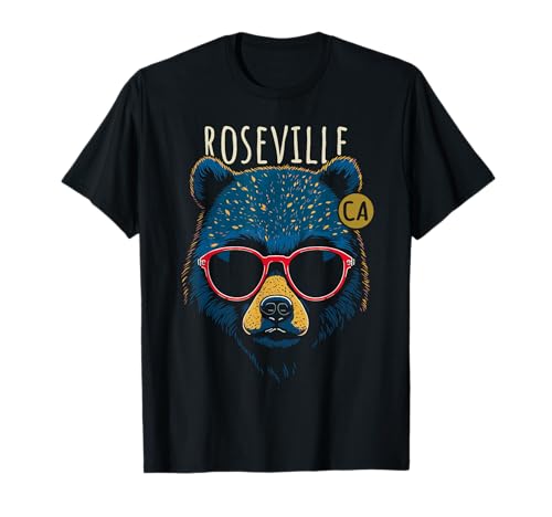 Roseville California USA - Oso con gafas de sol Camiseta