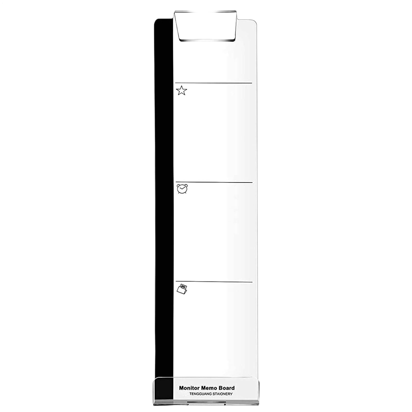 Portanotas adhesivo para pantalla de computadora acrílico transparente accesorio escritorio PC portátil