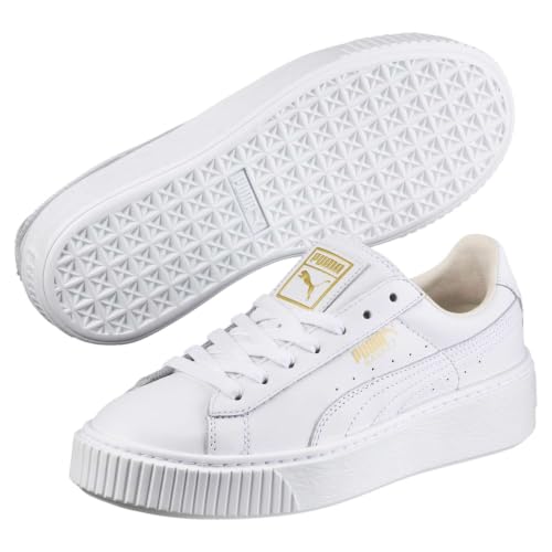 Image of Puma Womens Basket Platform Core Adults Female White Basketball Sneaker
