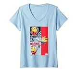 Womens Minions Despicable Me 4 Fakin’ It Til We Make it V-Neck T-Shirt