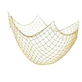 Mumusuki Décoration Murale en Filet de Poisson, Nappe en Coton sur Le Thème de L'océan, Toile de Fond Murale, Plage Hawaïenne, Anniversaire, Fête de Mariage, Photographie (Jaune Citron 1 pièce)