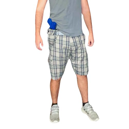 StealthStitch Conceal Carry Shorts CovertCarry Shorts (US, Waist, 34, Regular, 100, Light Plaid)