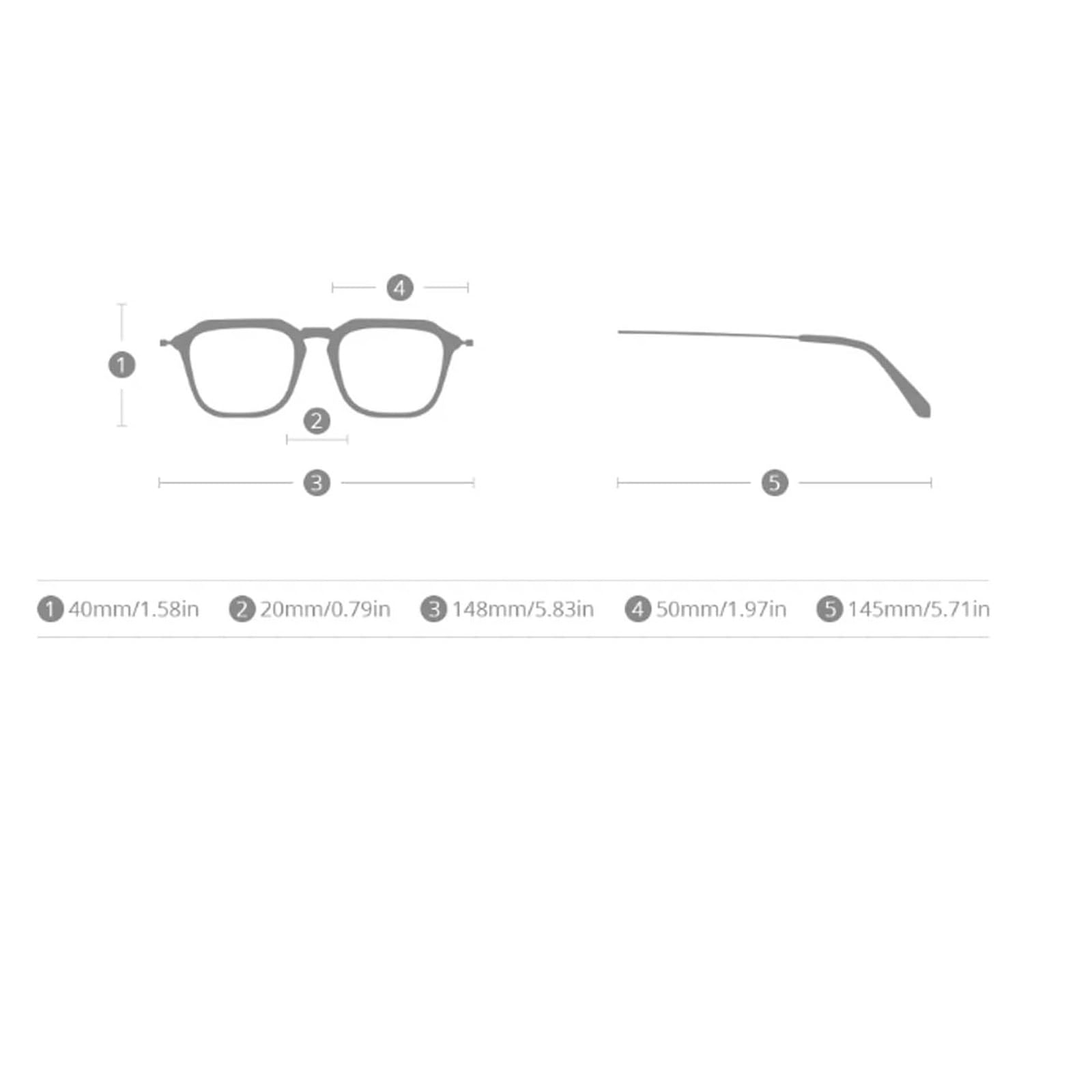 Okulary przeciwsłoneczne dla mężczyzn Oprawki okularów Oprawki okularowe z octanu Stylowe kwadratowe okulary Nowoczesne oprawki Okulary korekcyjne dla kobiet(Grey)