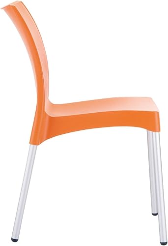 Miniatura 4 de Compamia Vita Silla de comedor de resina para exteriores, color naranja (juego de 2)
