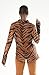 Pantora Women's LaTisha Organza Button Up, Tiger Print, Medium