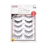 KISS So Wispy Curated Collection of Bestselling False Eyelash Styles Multipack, Volume & Curl, Lash Extensions Look, Signature Wispy Effect, Cruelty Free, Reusable, Contact Lens Friendly, 5-Pair