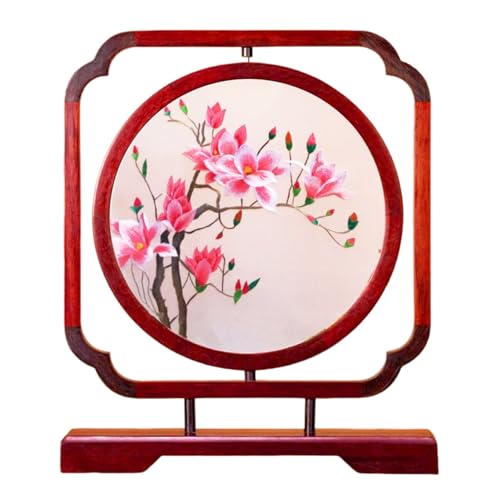 Peinture chinoise brodée double face en soie : le cadeau d'art idéal référence 183