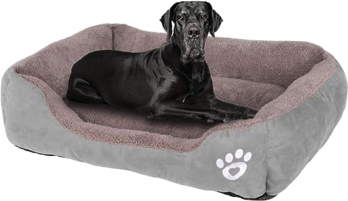 GoFirst Dog Bed Medium, Warm Soft Comfortable, 80 X 60cm XL Dog Beds for Medium Dog Cat