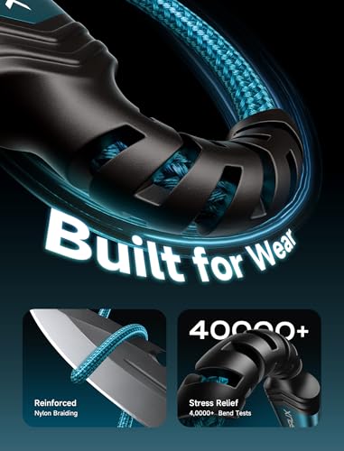 image for JSAUX USB C Cable [2-Pack 6.6ft], USB A to USB Cord 3.1A Fast Charging