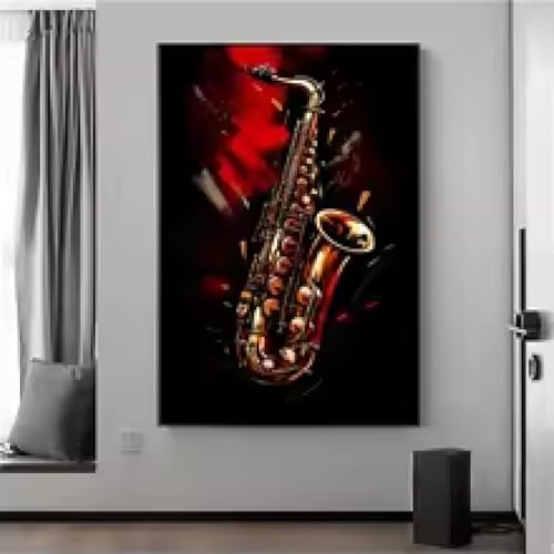 Toile de musique colorée pour créer une ambiance rock dans un studio ou salon