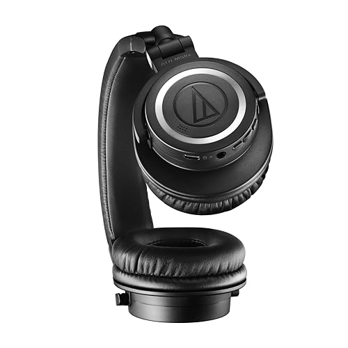 audio-technica, FONE DE OUVIDO AUDIO-TECHNICA PROFISSIONAL P/MONITORAMENTO SEM FIO- ATH-M50XBT2, Preto glide