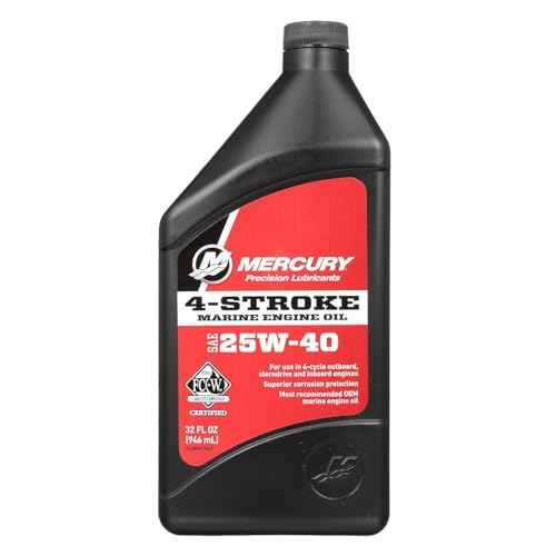 Mercury 25W-40 4-Stroke Marine Engine Oil 1 Quart - 8M0078627