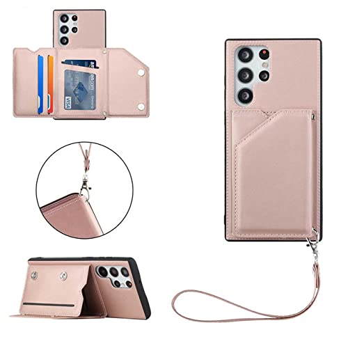 Étui portefeuille de luxe en cuir fente pour carte pour Samsung S22 S21 S20 FE