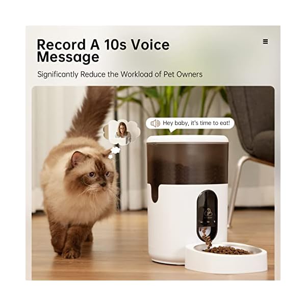PETODAY WiFi Automatic Cat Feeders, 4L Timed Cat Feeder, Cat Food Dispenser with Stainless Steel Bowl, APP Control Pet Feeder, Programmable Portion Control Meals, Granary for Small/Medium Pets PETODAY WiFi Automatic Cat Feeders, 4L Timed Cat Feeder, Cat Food Dispenser with Stainless Steel Bowl, APP Control Pet Feeder, Programmable Portion Control Meals, Granary for Small/Medium Pets