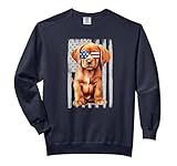 Fox Red Lab Mom Dad Flag Labrador Retriever Comfort Colors Adult Sweatshirt