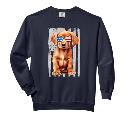 Fox Red Lab Mom Dad Flag Labrador Retriever Comfort Colors Adult Sweatshirt