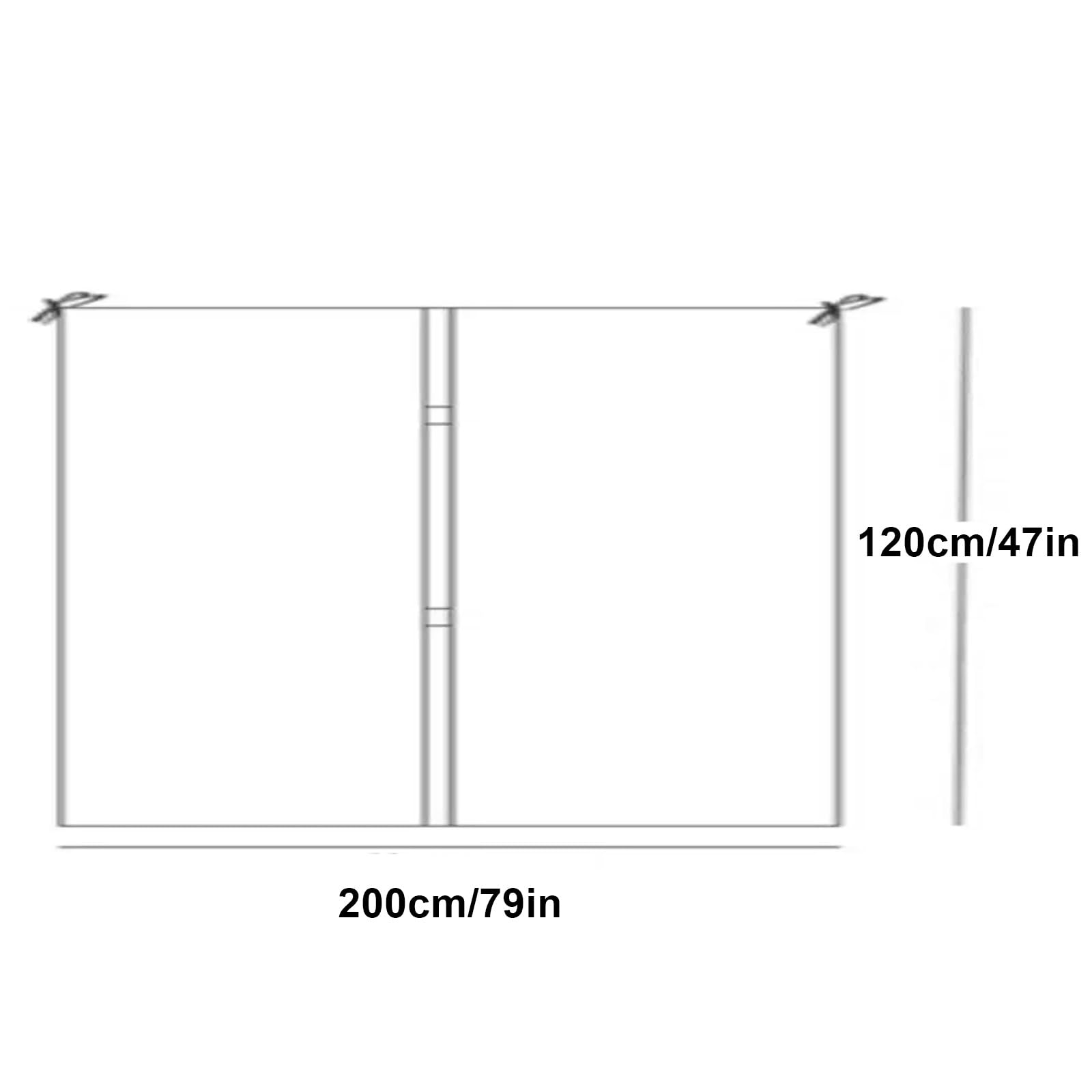 Pokrowce na Ubrania do Szafy, Torby Przechowywania Półprzezroczystego Tworzywa Eva, Idealne Przechowywania Garniturów, Marynarek Trenczów(200 * 120cm/79 * 47in)