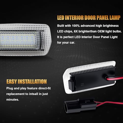 D-Lumina luces LED interiores para puertas Toyota Lexus 6000K miniatura 7