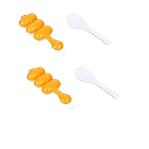 WOIWO Molde de bola de arroz en rollo, 4 unidades, bola de arroz pequeña, 3 conectes, molde para batir bolas de arroz, artefacto