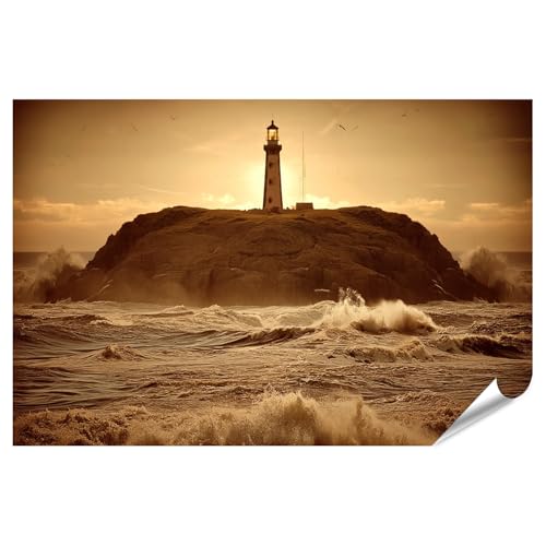 Poster phare majestueux islandburner grand format pour salon