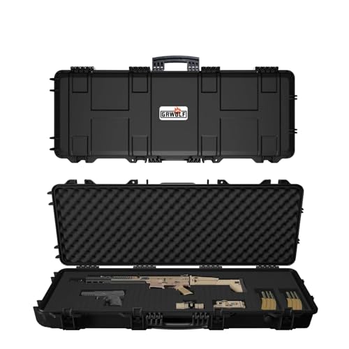 GRWOLF Estojo Para Rifle, Especificação Militar, Cubo De Espuma De 3 Camadas Para Picareta E Depenagem (47,2 × 16,5 × 6,7')