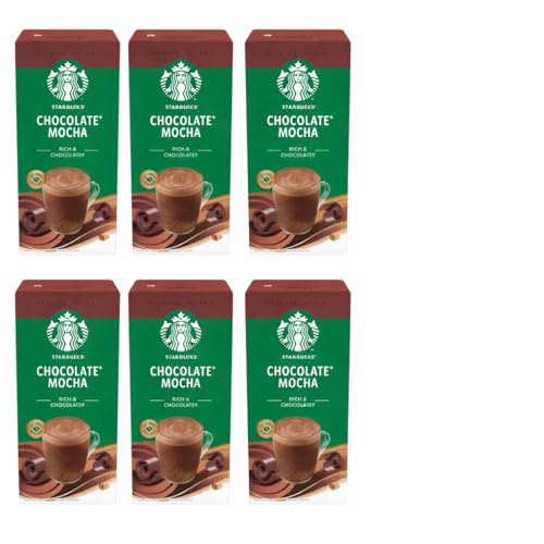 Starbucks Chocolate Mocha Premium Instant Coffee, 5 Sachets per Pack, 6 Packs, Total 30 Sachets