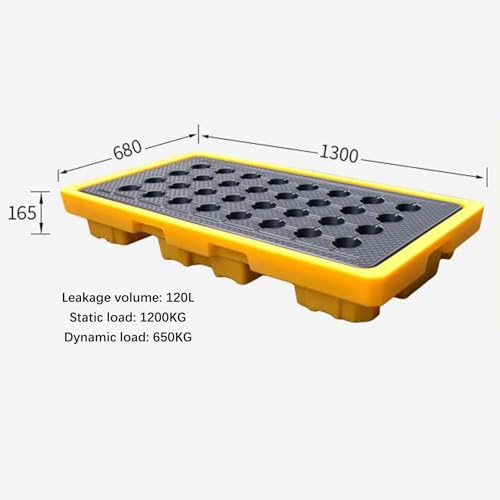 Plateforme de rétention en polyéthylène durable et antidérapante