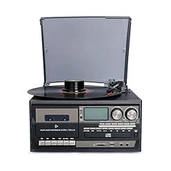 AURADO Tourne-Disque, boîte à Musique Tourne-Disque Tourne-Disque Lecteur Haut-Parleur phonographe rétro en Bois à 3… - Les Beatles, Paul McCartney, John Lennon, RIngo Starr, George Harrison