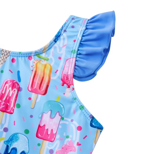 Image of Vieille Toddler Bathing Suit Girl 3T 4T Girls Swimsuit One Piece Swimwear with Ruffle Hem