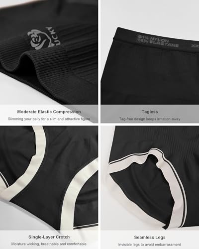 Image of Women's High Waisted Underwear Tummy Control Ladies Panties Postpartum Briefs Breathable Full Coverage 4 Pack