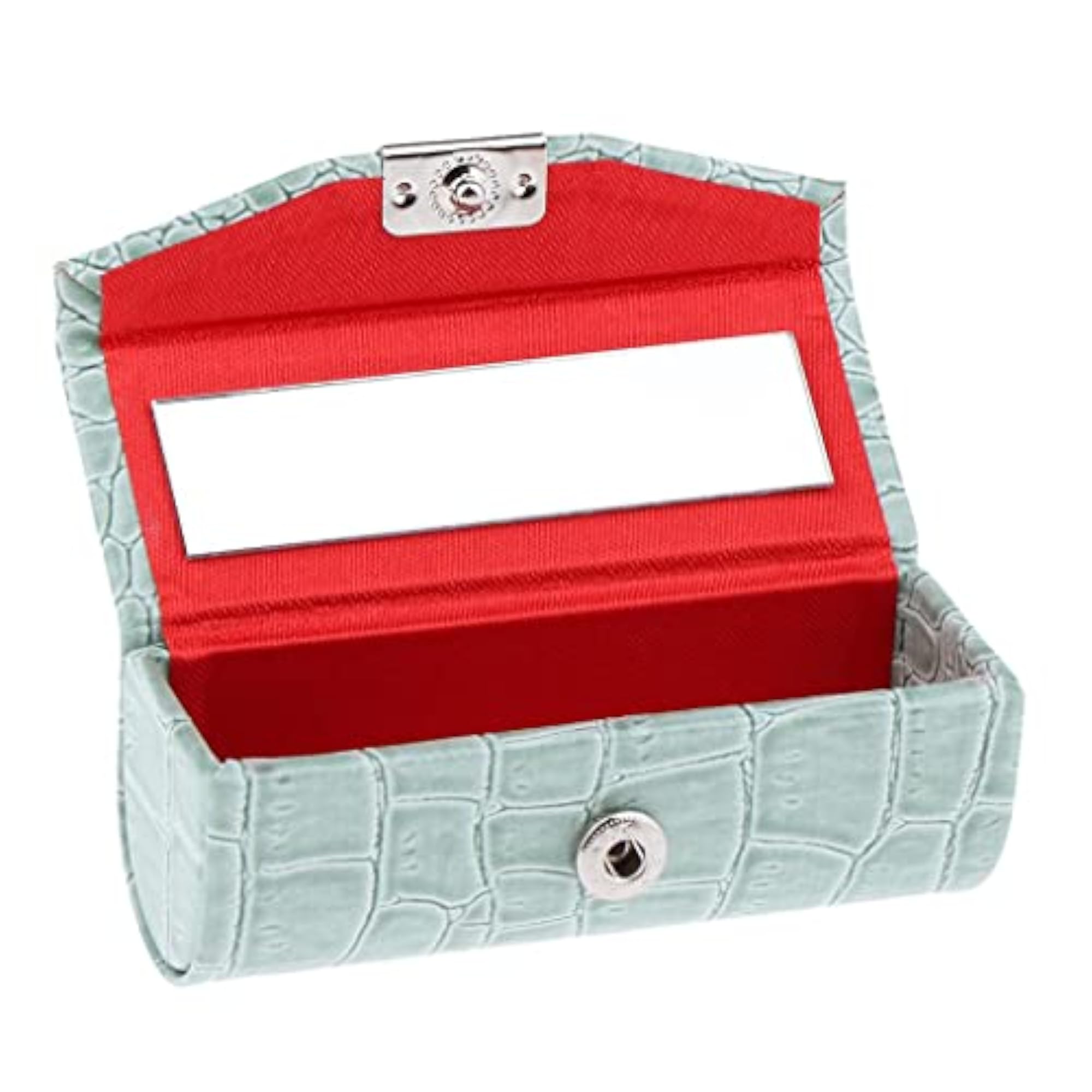 3X Lipstick Case in Greyish Green, Brown, and Orange