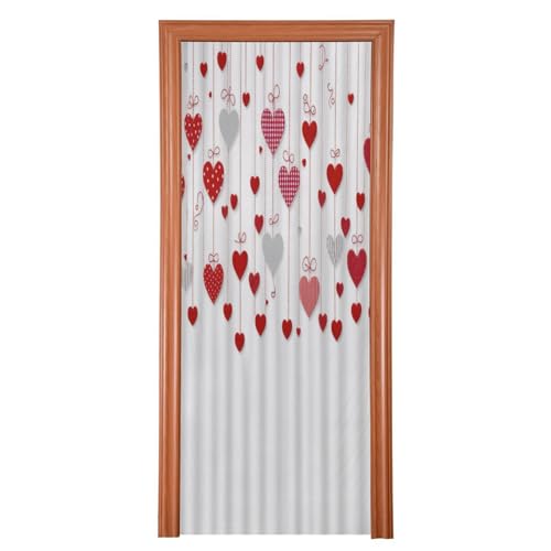 FLildon Sweet Hearts Romantic Love Valentine's Day Door Cover Decoration, Party Accessory Porch Decor for Festive Ornament Room Door Covers 32 x 79 Inch