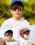 Bircenpro Kids Baseball Sunglasses for Youth - Boys Girls Polarised Sports Sun Glasses UV Protection for Cycling Age 5-12 - Image 2