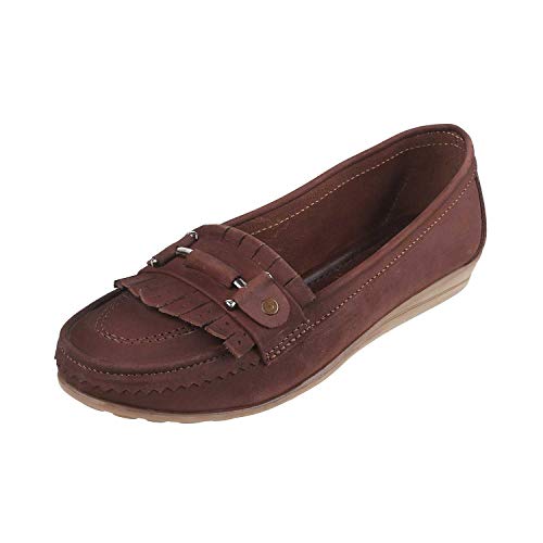 Catwalk Womens Brown Leather Loafers-5 UK (37 EU) (5312_5) (B08QJYKYSJ) Amazon Price History, Amazon Price Tracker