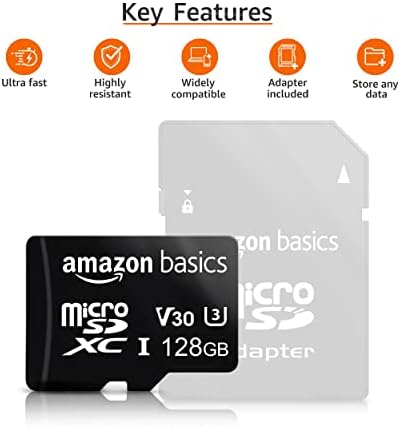 DELA DISCOUNT 41ytmhJKYoL._AC_ Amazon Basics - 128GB microSDXC Memory Card with Full Size Adapter, A2, U3, read speed up to 100 MB/s  