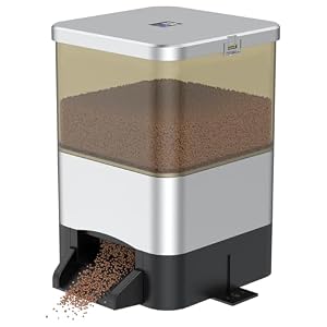 Pawfly Automatische Visvoederautomaat 7,5 L Grote Capaciteit Vakantie Timer Vijver & Instelbaar & Vochtbestendig Outdoor Fish Feeding, Op Batterijen