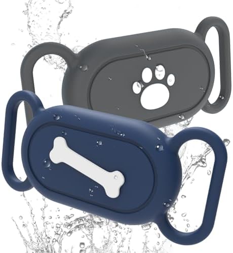 2-Pack SmartTag2 Dog Collar Holder, Protective Flexible Silicone Smarttag2 Case Holder for Dog Cat, Ultra Light SmartTag2 Cover for Pets Track Compatible with Samsung Galaxy SmartTag2