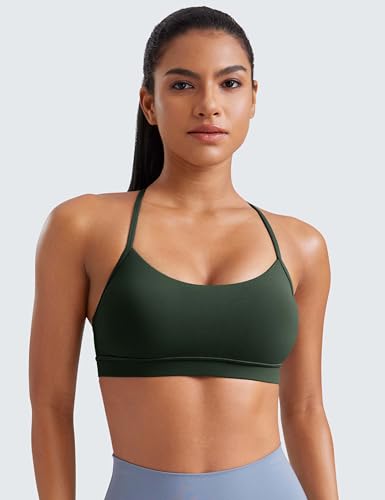 Image of CRZ YOGA Butterluxe Y Back Sports Bras | Light Support, Removable Pads, Yoga, Extremely Soft, Scoop Neck, Spaghetti Strap, for Women