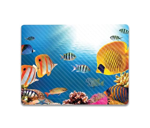 Image of MightySkins Carbon Fiber Skin Compatible with Microsoft Surface Laptop Go 3 (2023) Full Wrap Kit - Tropical Life | Protective, Durable Textured Carbon Fiber Finish | Made in The USA