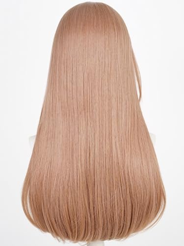 Image of Half and Half Long Curly Anime Orange Brown Wig for Nagasaki Soyo Cosplay 26.3'' Light Blonde Brown Wigs with Bangs for Women Party Halloween