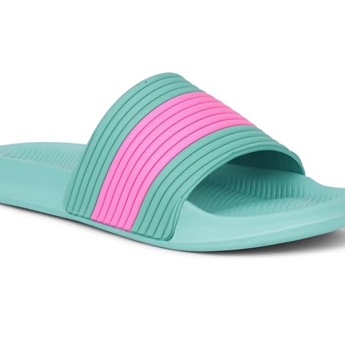 Image of ACTION Women Green Pink Slide APTW0024GRPK08